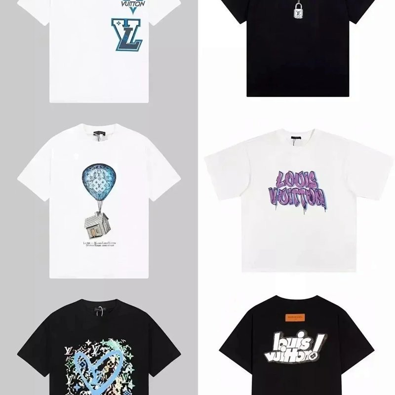 Kakobuy spreadsheet Louis Vuitton t-shirts - Louis Vuitton Assorted Graphic Print Short-Sleeve Cotton T-Shirts product image