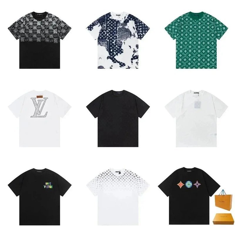 Kakobuy spreadsheet Louis Vuitton t-shirts - Louis Vuitton Casual Monogram and Graphic Print Short-Sleeve T-Shirt product image