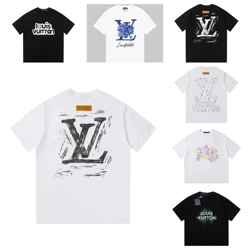 Kakobuy spreadsheet Louis Vuitton t-shirts - Louis Vuitton Graphic Print Short-Sleeve T-Shirt product image
