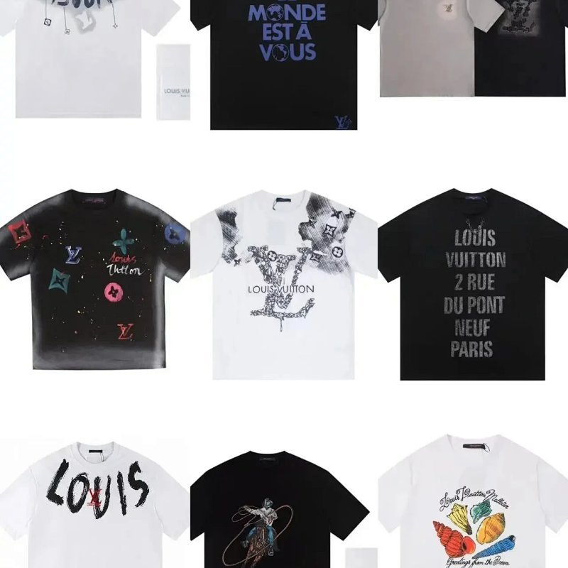 Kakobuy spreadsheet Louis Vuitton t-shirts - Louis Vuitton Graphic Print Short-Sleeve T-Shirts product image