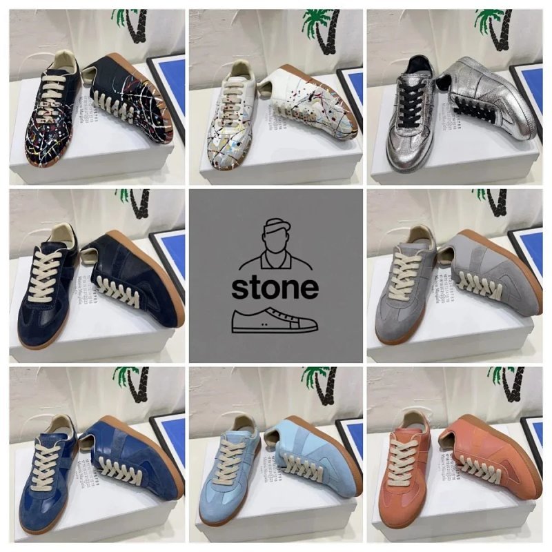 Kakobuy spreadsheet Maison Margiela shoes - Maison Margiela Replica Paint Splattered and Solid Sneakers product image