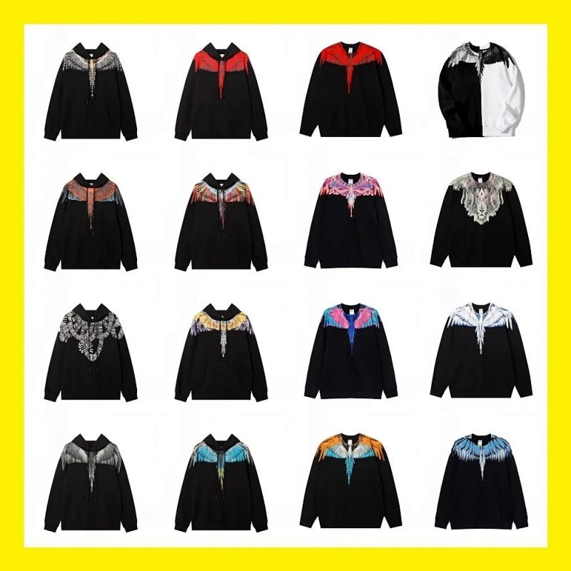 Kakobuy spreadsheet Marcelo Burlon hoodies - Marcelo Burlon Wings Feather Graphic Print Hoodies and Sweatshirts product image