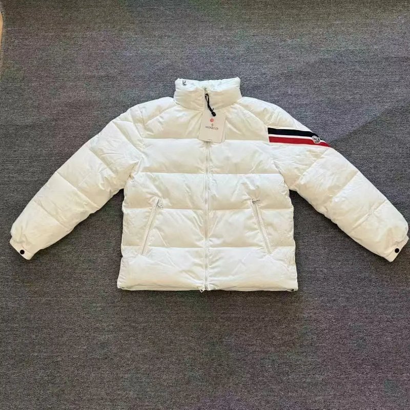 Kakobuy spreadsheet Moncler hoodies - Moncler Tricolor Stripe Stand Collar Puffer Jacket product image