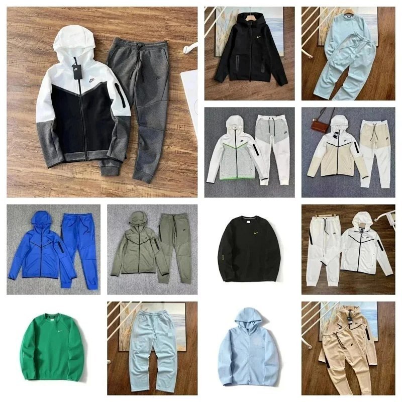 Kakobuy spreadsheet Nike hoodies - Nike Colorblock and Solid Hoodie and Joggers Tracksuit Set product image