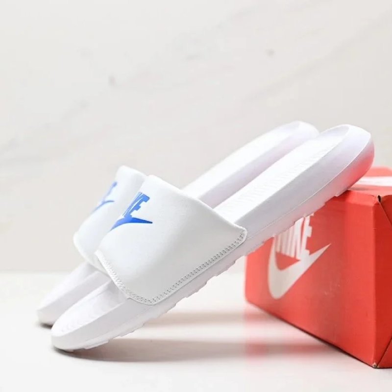 Kakobuy spreadsheet Nike shoes - Nike Victori One White and Blue Slide Sandals product image