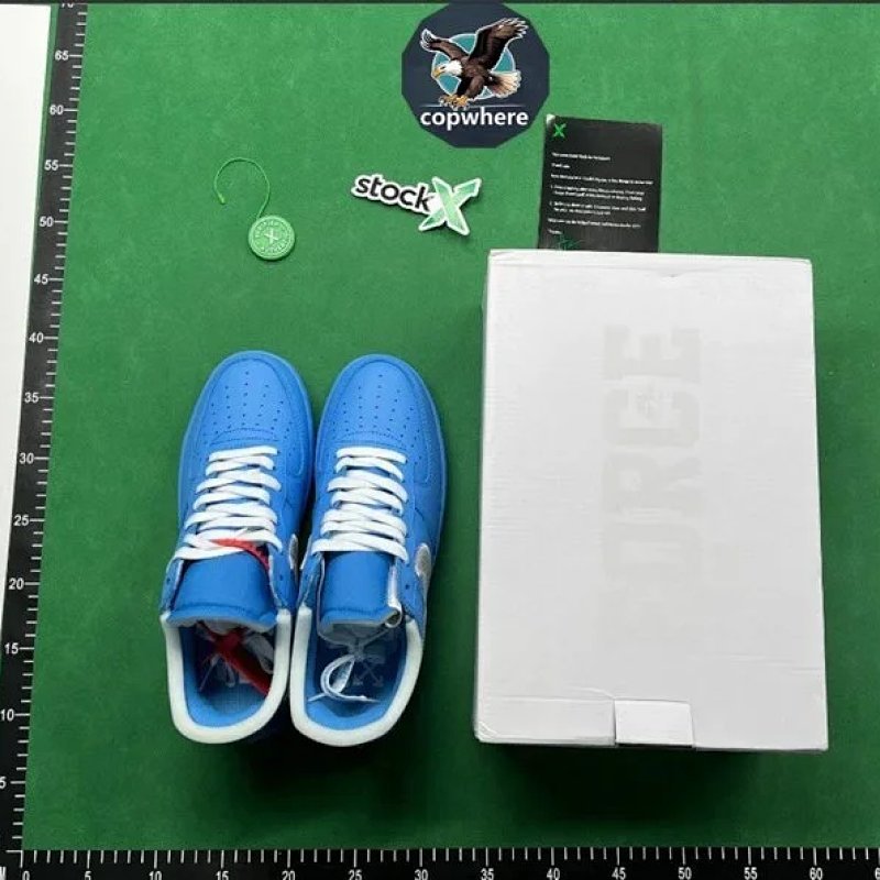 Kakobuy spreadsheet Nike x Off-White shoes - Nike x Off-White Air Force 1 Low Blue and Black Sneakers product image