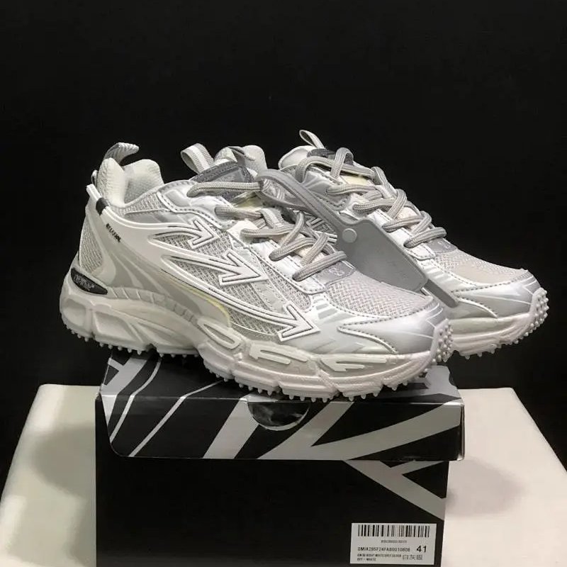 Kakobuy spreadsheet Off-White shoes - Off-White Silver and White Mesh Sneakers product image