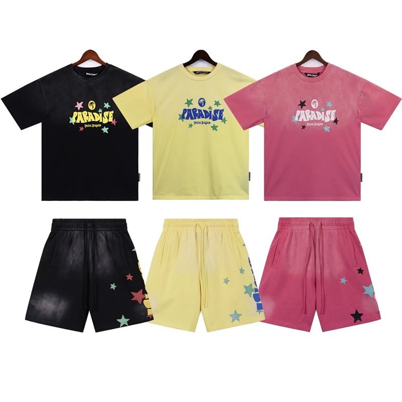 Kakobuy spreadsheet Palm Angels pants - Palm Angels Paradise Star Graphic T-Shirt and Shorts Set product image