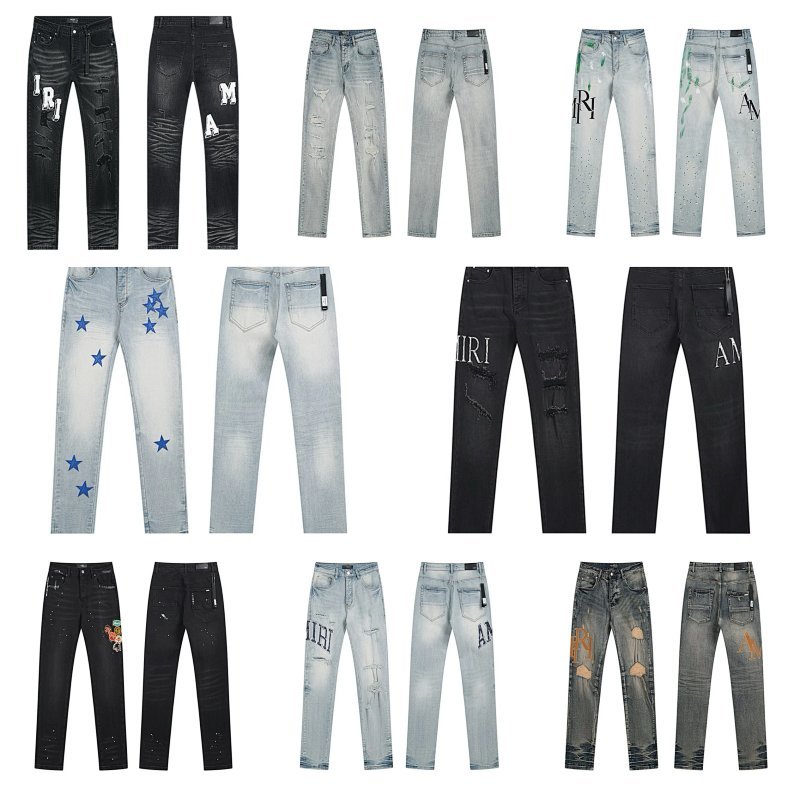 Kakobuy spreadsheet pants - AMIR1 Distressed Embroidered Casual Jeans product image