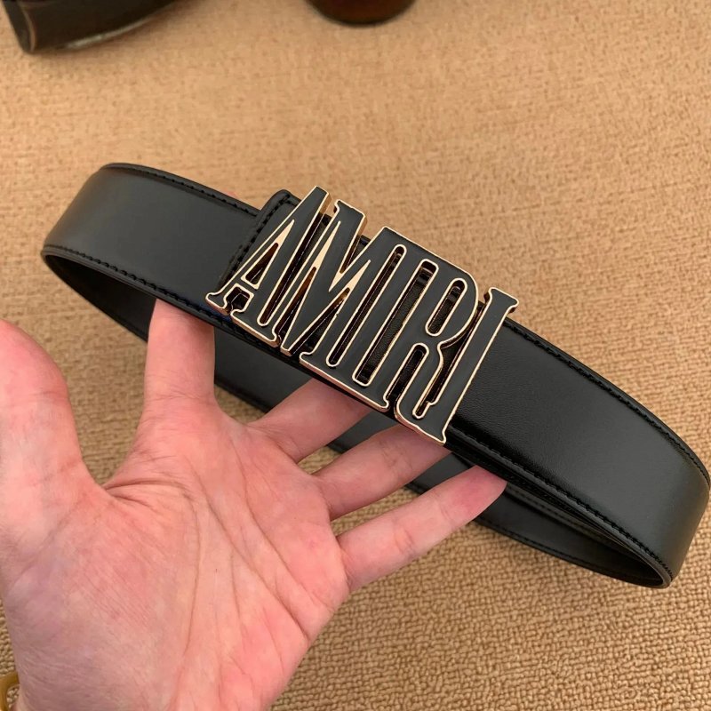 Kakobuy spreadsheet accessories - Black Leather Belt with Metal Letter Buckle product image