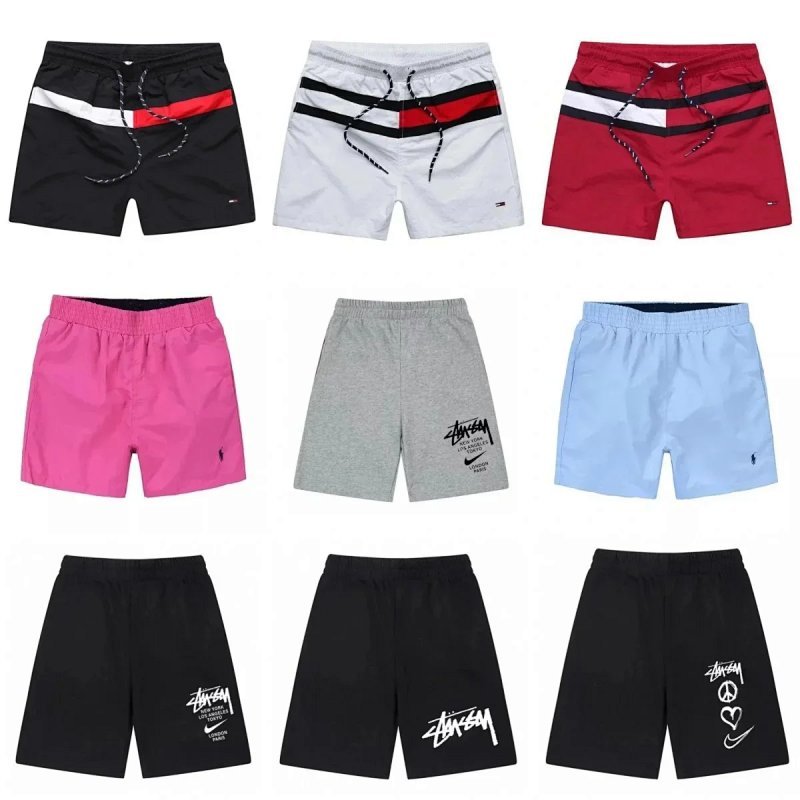 Kakobuy spreadsheet pants - Colorblock Stripe and Graphic Print Drawstring Shorts product image