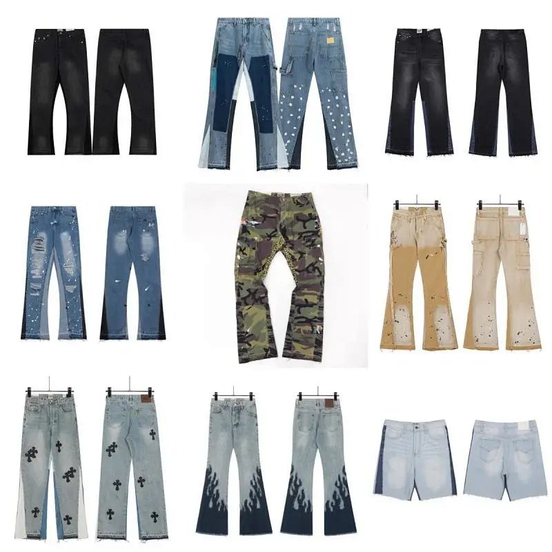 Kakobuy spreadsheet Gallery Dept. pants - Gallery Dept. Distressed Patchwork Paint Splatter Flared Jeans product image