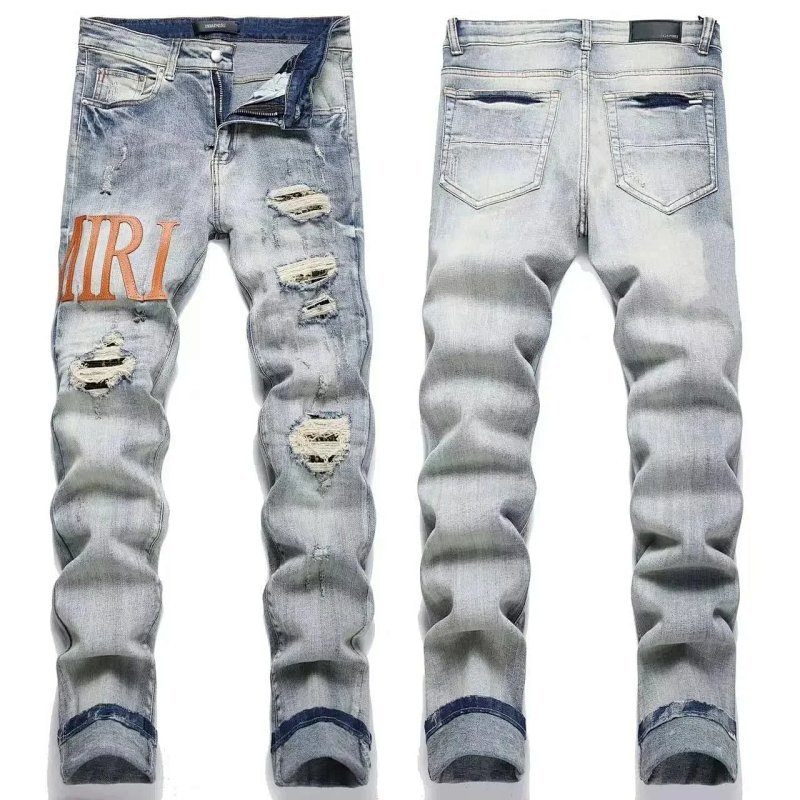 Kakobuy spreadsheet pants - Distressed Slim Fit Graphic Denim Jeans product image