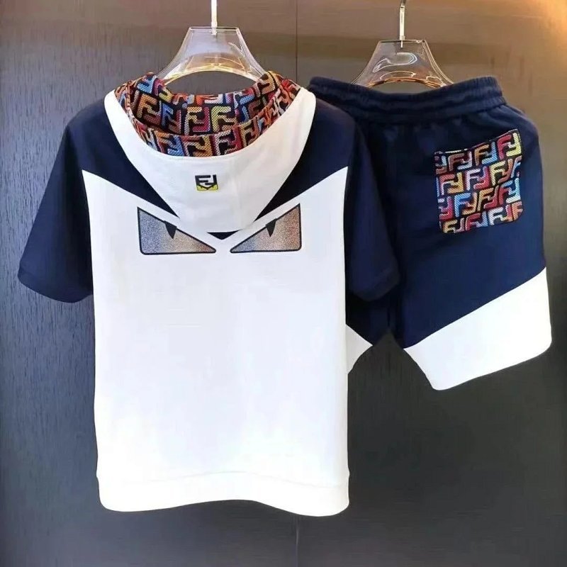 Kakobuy spreadsheet t-shirts - Graphic Print and Monogram Men's Two-Piece Short Sleeve T-Shirt and Shorts Set product image