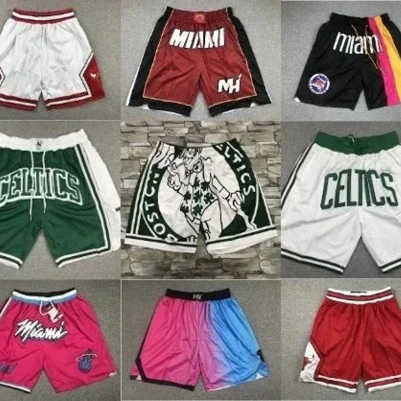 Kakobuy spreadsheet pants - Miami Heat and Celtics Inspired Multicolor Mesh Basketball Shorts product image