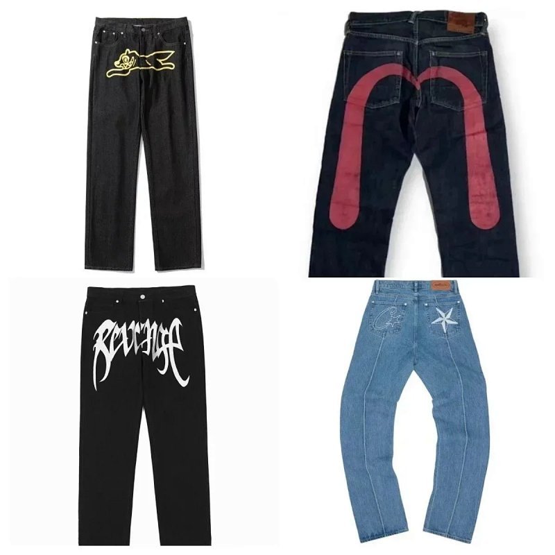 Kakobuy spreadsheet pants - Streetwear Graphic Print Denim Jeans product image