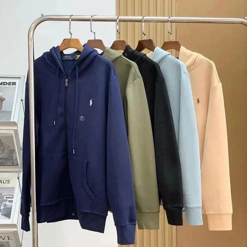 Kakobuy spreadsheet Polo Ralph Lauren hoodies - Polo Ralph Lauren Solid Color Embroidered Logo Full-Zip Hooded Sweatshirt product image