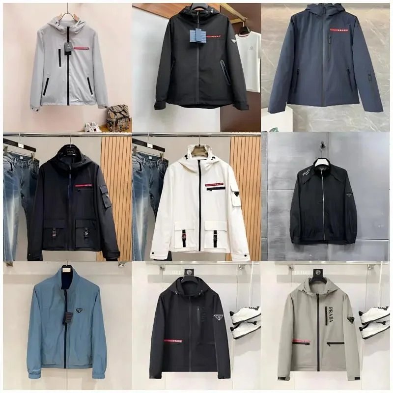 Kakobuy spreadsheet Prada hoodies - Prada Solid Color Hooded Zip-Up Jacket product image
