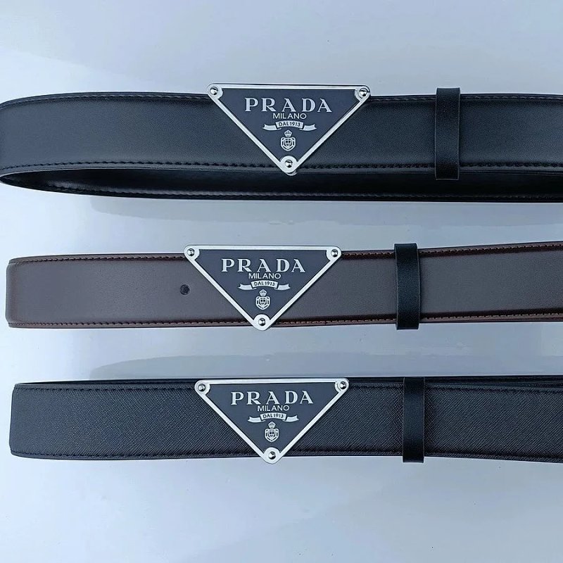 Kakobuy spreadsheet Prada accessories - Prada Triangle Buckle Leather Belt product image