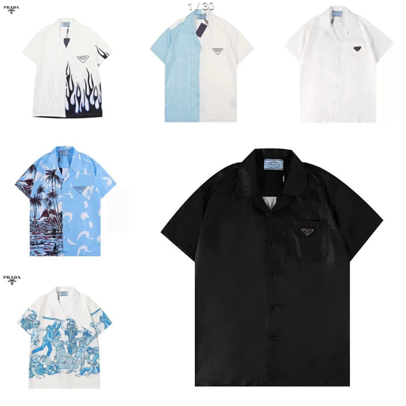 Kakobuy spreadsheet Prada t-shirts - Prada Assorted Graphic and Solid Short-Sleeve Shirts product image
