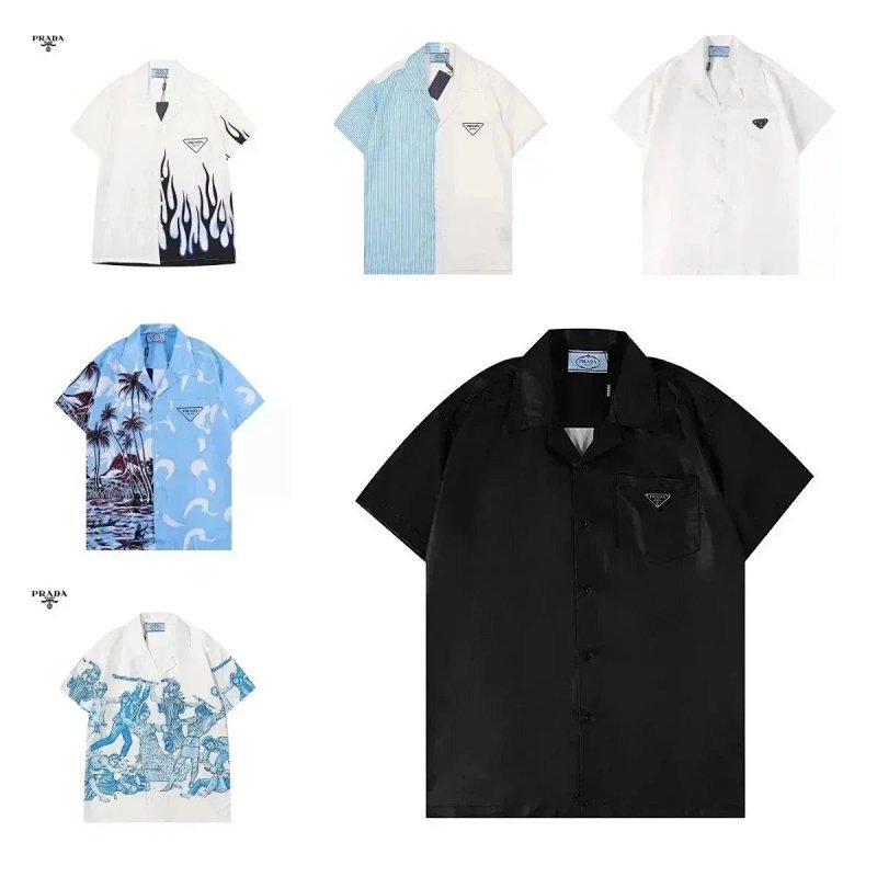 Kakobuy spreadsheet Prada accessories - Prada Assorted Graphic Print and Solid Short-Sleeve Shirts product image