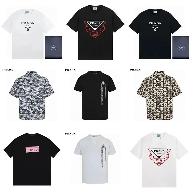 Kakobuy spreadsheet Prada t-shirts - Prada Assorted Logo Graphic Short-Sleeve T-Shirts product image