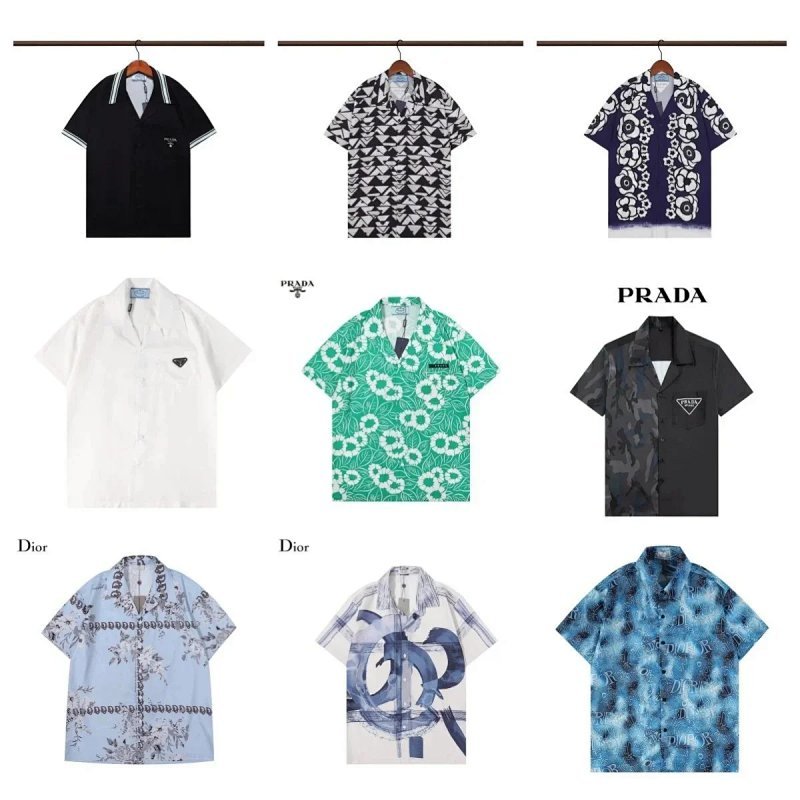 Kakobuy spreadsheet Prada t-shirts - Prada Assorted Printed and Striped Short-Sleeve Shirts product image