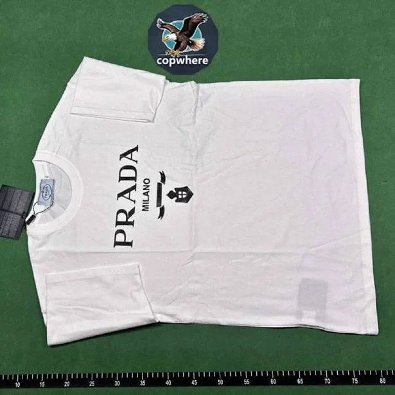 Kakobuy spreadsheet Prada t-shirts - Prada Milano Logo Print White T-shirt product image