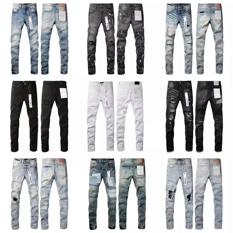 Kakobuy spreadsheet Purple Brand pants - Purple Brand ZW-1 Distressed and Paint Splattered Jeans product image