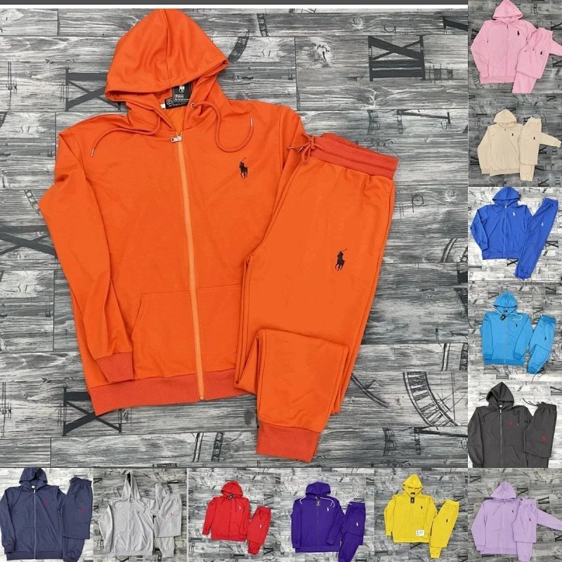 Kakobuy spreadsheet Ralph Lauren hoodies - Ralph Lauren Embroidered Logo Zip-Up Hoodie and Sweatpants Set product image