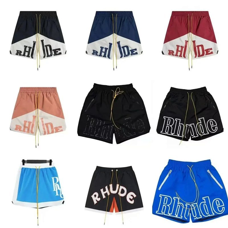 Kakobuy spreadsheet Rhude pants - Rhude Color Block Letter Print Drawstring Shorts product image