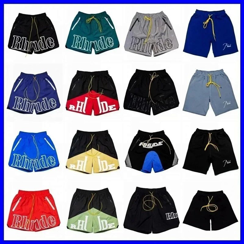 Kakobuy spreadsheet Rhude pants - Rhude Logo Print and Colorblock Panel Casual Shorts product image