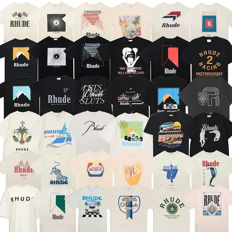 Kakobuy spreadsheet Rhude t-shirts - Rhude Graphic Collection Multi-Color Graphic Print T-Shirts product image