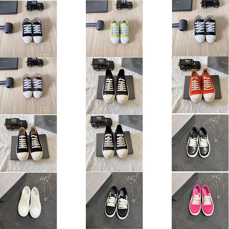 Kakobuy spreadsheet Rick Owens shoes - Rick Owens Jumbo Lace Multi-Color Low-Top Sneakers product image