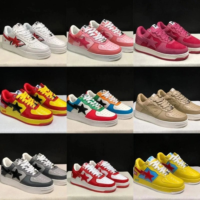 Kakobuy spreadsheet shoes - Bapesta Style Multicolor Patent Leather Low-Top Sneakers product image