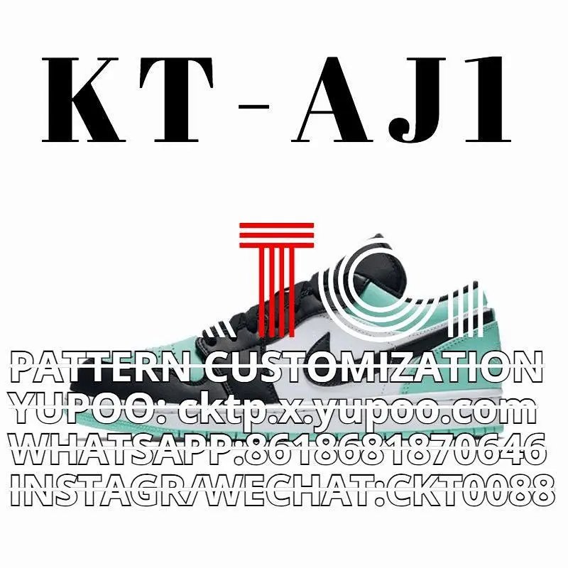 Kakobuy spreadsheet shoes - KT-1 Low Mint Green, Black, and White Sneakers product image
