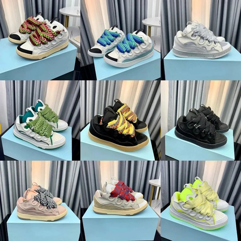 Kakobuy spreadsheet shoes - Multicolor Chunky Herringbone Lace Skateboard Shoes product image