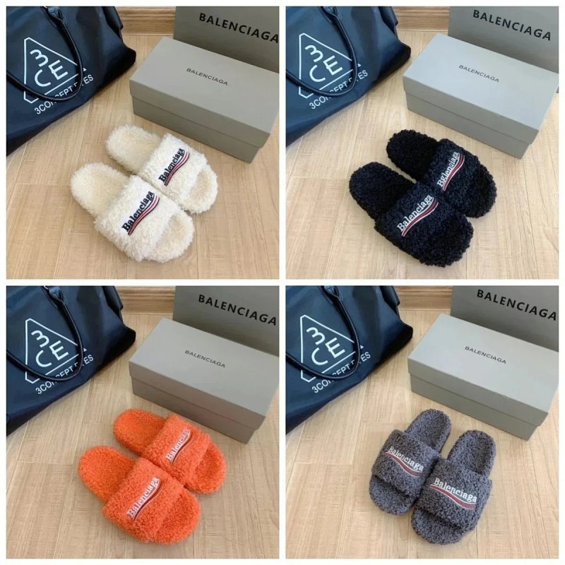 Kakobuy spreadsheet shoes - Plush Fleece Wave Logo Slide Slippers product image