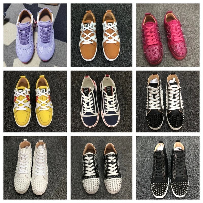 Kakobuy spreadsheet shoes - Red Bottom Spiked and Patterned Sneakers product image