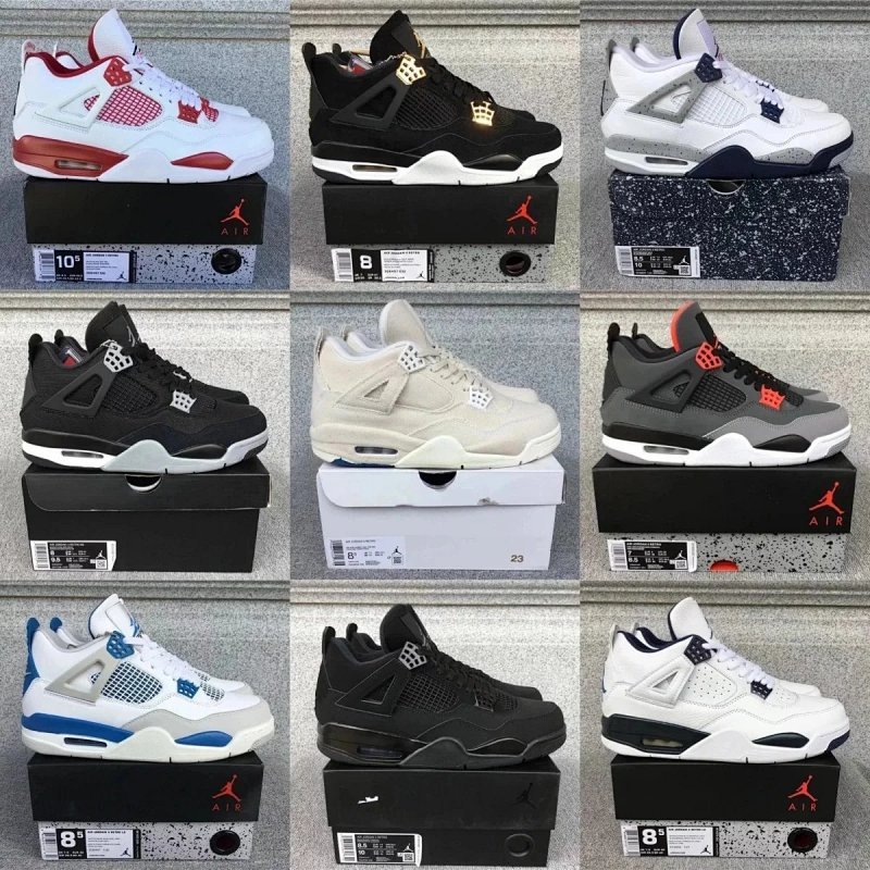 Kakobuy spreadsheet shoes - Retro 4 Multi-Color Mid-Top Basketball Shoes product image