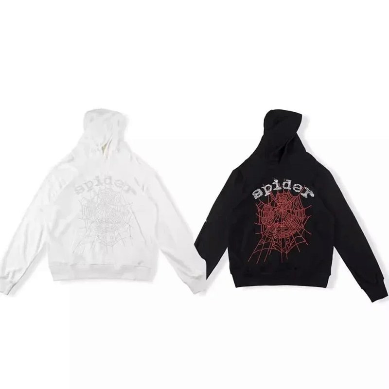 Kakobuy spreadsheet hoodies - Spider Web Foam Print Graphic Hooded Sweatshirt product image