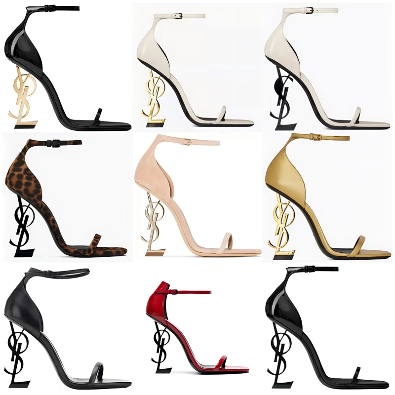 Kakobuy spreadsheet shoes - Square Toe Monogram Heel Ankle Strap Sandals product image