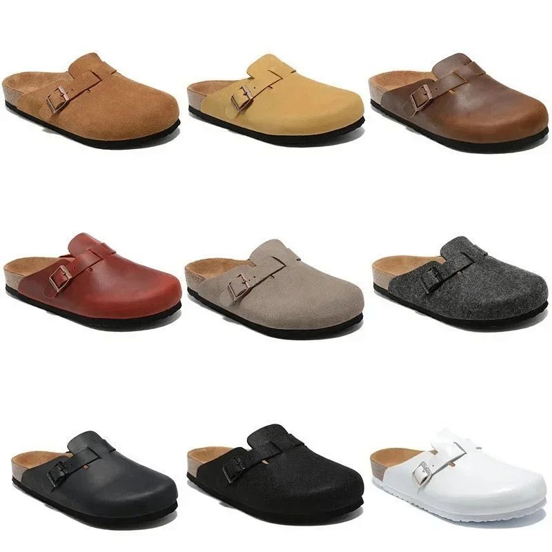 Kakobuy spreadsheet shoes - Suede Buckle Strap Cork Sole Clog Slippers product image