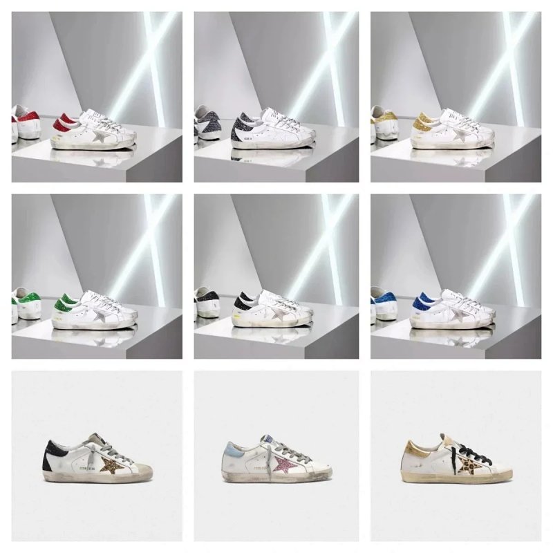 Kakobuy spreadsheet shoes - Super-Star Distressed Glitter and Metallic Accent Sneakers product image