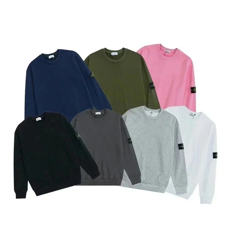 Kakobuy spreadsheet Stone Island hoodies - Stone Island Sleeve Badge Solid Color Crewneck Sweatshirt product image