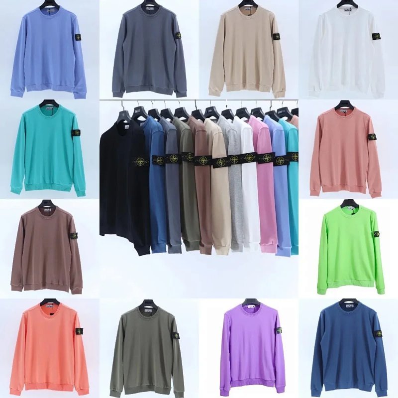 Kakobuy spreadsheet Stone Island hoodies - Stone Island Solid Color Crewneck Sweatshirt with Sleeve Patch product image