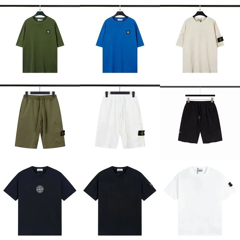 Kakobuy spreadsheet Stone Island pants - Stone Island Compass Patch Loose Fit Short-Sleeve T-Shirt and Shorts Set product image