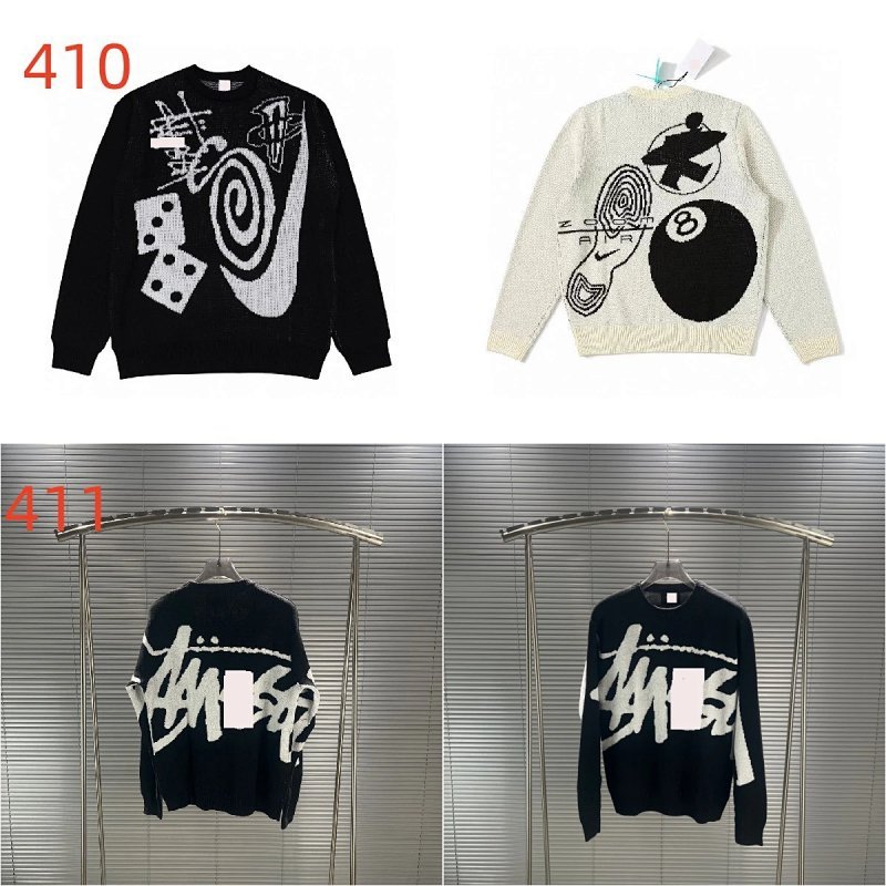 Kakobuy spreadsheet Stussy accessories - Stussy Graphic Print Jacquard Crewneck Knit Sweater product image