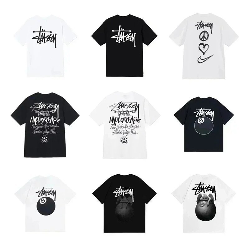 Kakobuy spreadsheet Stussy t-shirts - Stussy 8-Ball Graphic Print T-Shirt product image