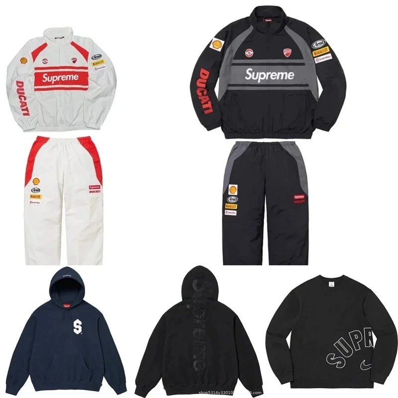 Kakobuy spreadsheet Supreme hoodies - Supreme Ducati and Logo Graphic Tracksuit and Hoodie Sets product image
